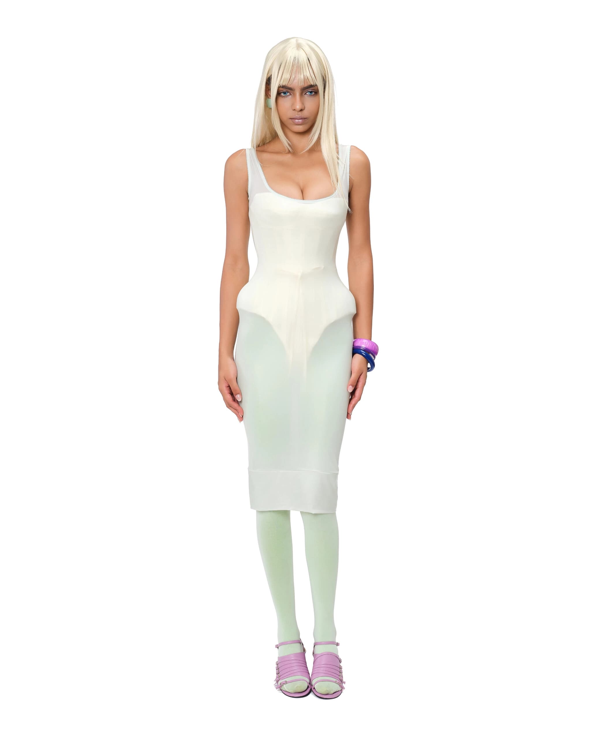 Pastel Sheer Cover Dress